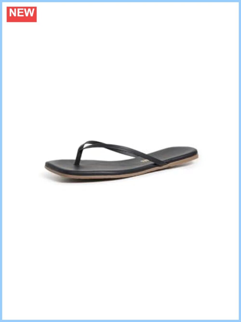 TKEES Gemma Slides Square Toe Leather Rubber Sole Cushioned Footbed Outdoor
